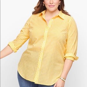 Talbots SOLID RED Button Down Blouse Shirt